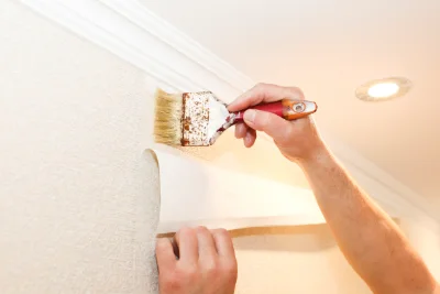 Pose de papier peint au Vanneau-Irleau — revêtements muraux et toiles de verre